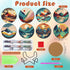 ijbnhd 8 Pcs Diamond Painting Coasters with Holder, Abstract Landscape Diamond Art Coasters Diamond Painting Kits for Beginners, Adults Art Craft ...