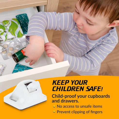 UPGRADED LICYFERN Magnetic Cabinet Locks (8 Locks & 2 Keys) - Invisible Baby Proofing Child Safety Lock & Keys – Easy to Install, Home & Kitchen C...