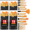 AROIC Acrylic Paint Brush Set,4pack/60pcs Nylon Hair Oil Watercolor Rock Face Painting Artist Paint Brushes, 15 Sizes Paint Brush Set for All Purp...