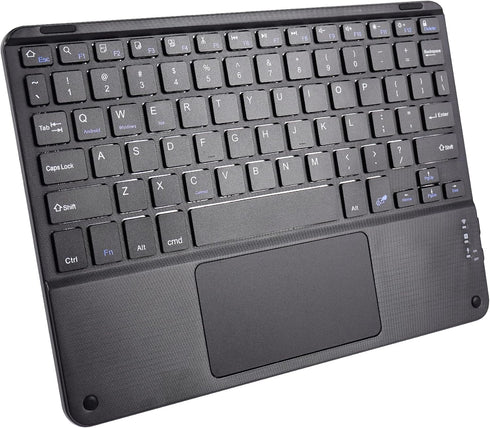Wireless Bluetooth Keyboard, Ultra Slim Rechargeable Portable Cordless Keyboard with Touchpad 10 Inch Wireless Keyboard for iOS Android Windows iP...