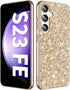 S23 FE Glitter Case for Samsung Galaxy S23 FE 5G Phone Case for Women Girls, Slim Ultra Thin Matte Back Shockproof Protective Cover for Samsung S2...