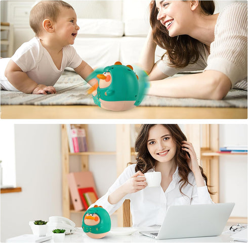Musical Wobbler,Roly Poly Toys for Kids 6 Months+,Family ornaments,office ornaments, stress relief toys (Green)...