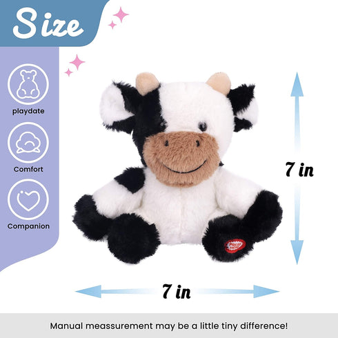 Hopearl Talking Cow Repeats What You Say Shaking Head Electric Interactive Animated Toy Speaking Plush Buddy Birthday Festival for Toddlers, 7''...
