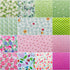 Spring Floral Fabric Squares 10x10, Layer Cake Fabric for Quilting 10 inch, Precut Fabric for Quilting Patchwork Crafting Green Pink(42Pcs)...