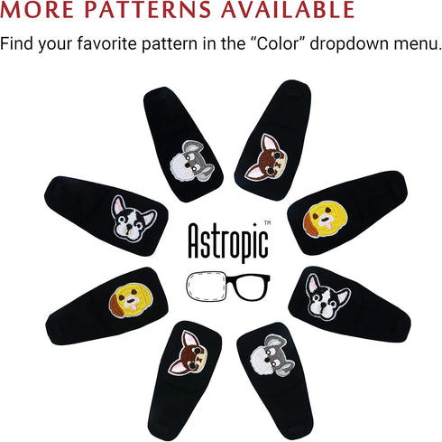 Cotton & Silk Eye Patch for Kids Glasses (Right Eye, Bulldog)...
