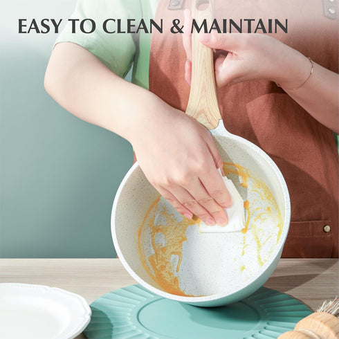 SENSARTE Sauce Pan Bakelite Handle Replacement Only Compatible with 2.6 QT Saucepan with lid White...