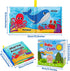 Dr.Rapeti Soft Cloth Books Baby Books Bath Books 8-Pack for Baby Infant Toddler Kid Crinkle Washable Chewable Non-Toxic Early Educational Preschoo...