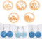 Puocaon Ocean Wave Clay Cutters - 5 Pcs Clay Cutters for Polymer Clay Jewelry, Moon Cloud Polymer Clay Earring Cutters...