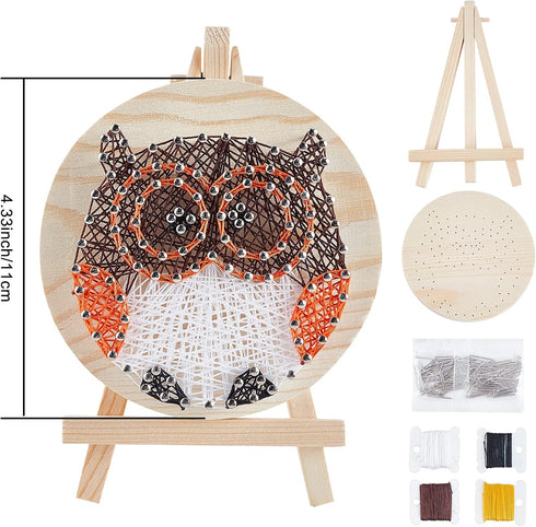 WEBEEDY String Art Kit with 3D Owl, Embroidery Kits Craft Kit DIY Nail String Art Kit for Adults Beginner Winding Lines Painting Art Kit Projects ...