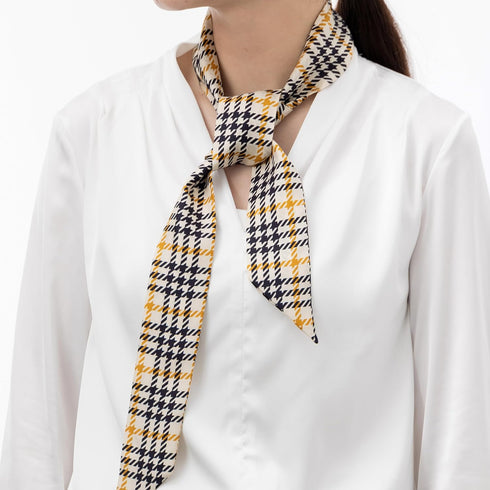 100% Mulberry Silk Ribbon Scarf for Women, Digital Printed Silk Scarf for Hair Wrap, Silk Neck Scarf Headscarf...