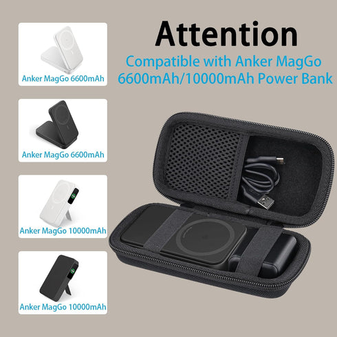 khanka Hard Travel Case Replacement for Anker MagGo 6600mAh/10000mAh Power Bank,Qi2 Certified 15W Ultra-Fast MagSafe-Compatible Portable Charger,C...