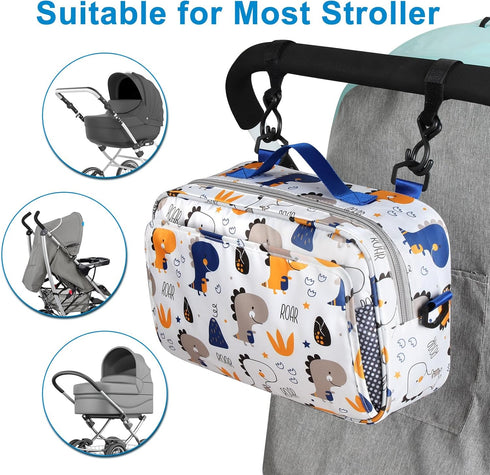 Accmor Stroller Organizer, Universal Stroller Organizer with Insulated Cup Holder Pocket, Dual Purpose Large Capacity Stroller Bag Caddy, Stroller...