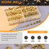 Rustark 500PCS 5 Sizes Brass Paper Fasteners Round Brads Fasteners Assortment Kit Mushroom Head Paper Fasteners Brass Metal Brads Scrapbooking Dec...