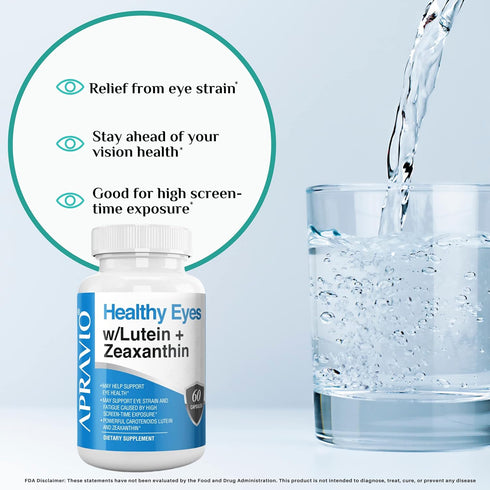 Healthy Eyes w/Lutein + Zeaxanthin Vitamins, Eye Supplements to Help Protect Against Harmful Radicals & Blue Light W/Essential Antioxidants, Help ...