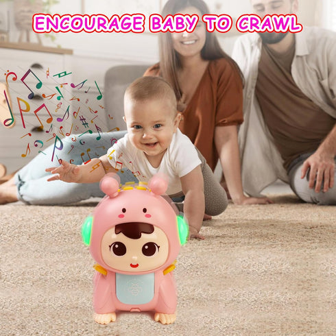 Crawling Baby Toys for 6-12 Months, Fun Tummy Time Toys for Toddler with Music and Light, Interactive Walking Moving SensoryToys for Infant Baby G...