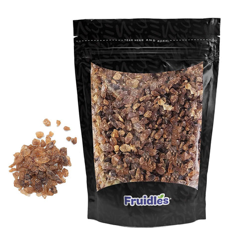 Fruidles Natural Amber Rock Sugar For Tea and Coffee, Pure Cane Sugar Crystals, Dissolves Quickly, Resealable Bag (Half-Pound)...