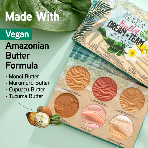 Physicians Formula Butter Dream Team Palette Makeup Gift Set, Bronzer, Blush, Face Powder, Dermatologist Approved...