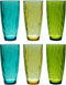 QG 23 fl oz BPA Free Acrylic Plastic Iced Tea Cup Glass Tumbler Set of 6 - Assorted Colors DF131...