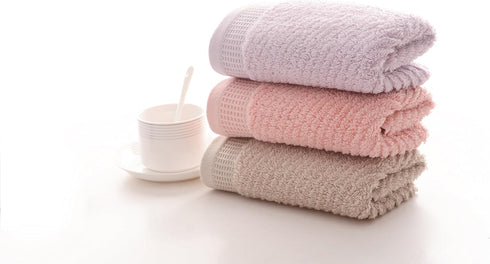 Decorative Cotton Hand Towels for Bathroom Clearance with Hanging Loops(Pink, 2-Pack, 14" x 29")...