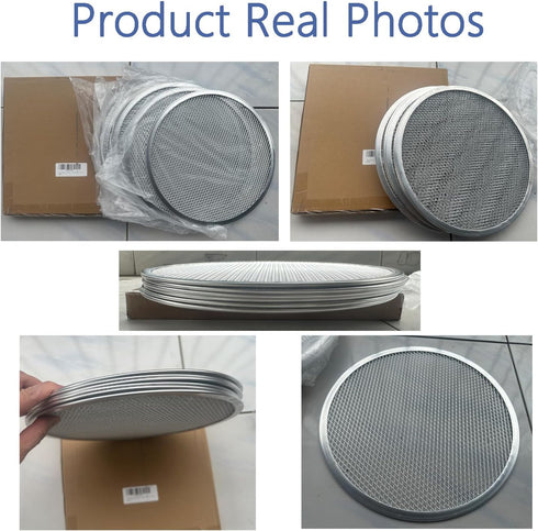 6 Packs Aluminum Alloy Pizza Pan with Holes, 7 Inch Commercial Grade Pizza/Baking Screen for Oven Round Pizza Crisper Tray Pizza Baking Tray for H...