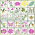6 Inch Wildflower Stencils Reusable Spring Flower Stencils for Painting on Wood, 25 Pieces Floral Stencil DIY Craft Template for Painting on Furni...