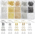 TOAOB 150pcs 5 Colors Earring Hooks Kit Hypoallergenic Ear Wires and 1000pcs Jump Rings 200pcs Earring Backs for Earrings Making Jewelry Making Fi...
