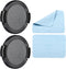 PATIKIL Camera Lens Cap, 2 Pack Sides Pinch Front Lens Cover with Microfiber Cleaning Cloth for 46mm Thread Universal DSLR Lenses for Nikon, for F...