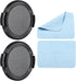 PATIKIL Camera Lens Cap, 2 Pack Sides Pinch Front Lens Cover with Microfiber Cleaning Cloth for 46mm Thread Universal DSLR Lenses for Nikon, for F...