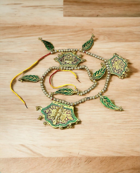 Ganpati Shubh Labh Bandanwar Handcrafted Multicolour Door Hanging Toran 33 Inches Approx...