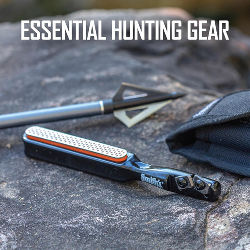 Smith’s 50047 Edgesport Stick Knife & Broadhead Sharpener – Portable Sharpener – Hunting & Archery Tool Sharpener – Carrying Pouch – Carbide & Dia...