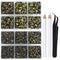 LPBeads 6400 Pieces Hotfix Rhinestones Olivine Flat Back 5 Mixed Sizes Crystal Round Glass Gems with Tweezers and Picking Rhinestones Pen...