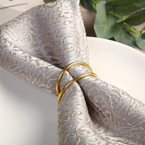 12 Pieces Gold Napkin Rings Metal Spiral Sliver Pink Napkin Rings Buckles Simple Alloy Serviette Holder for Weddings Dinner Party Table...