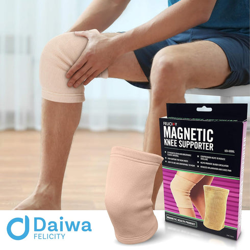 Daiwa Felicity Knee Compression Sleeve for Pain Provides Uniform Support to The Entire Knee – Magnetic Brace for Arthritis, Joint Pain, and Injury...