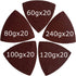100 Pcs 3-1/2 Inch 90mm Triangular 60/80 /100/120 /240 Grits Hook & Loop Multitool Sandpaper for Wood Sanding Contains 20 of Each Fit 3.5 Inch Osc...