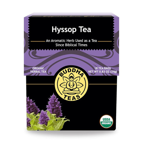 Buddha Teas Organic Hyssop Tea - OU Kosher, USDA Organic, CCOF, 18 Bleach-Free Tea Bags...