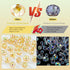 Premium Glass Crystal Beads for Bracelets Making Kit, 250pcs Showy Gold Crystal Beads for Jewelry Making Kit, 4/6/8mm Crystal Beads & Bead Assortm...