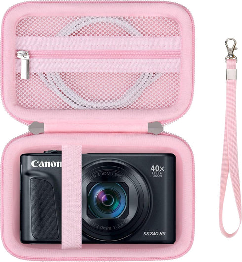 Hard Carrying Case for Canon PowerShot SX740/ SX730/ SX720/ SX620/ G7X Digital Camera, Protective Storage Bag with Zipper Mesh Pocket for Battery ...