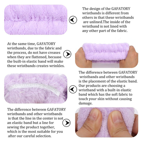 6Pcs Purple Sponge Spa Headbands for Women Wristbands Hair Scrunchies Set Makeup Headband for Facewash Skincare Soft Mother Gift with Daughter Gif...