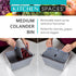 Kitchen Spaces - 1465A6-AMZ Kitchen Spaces Colander Bin, Medium, Gray...