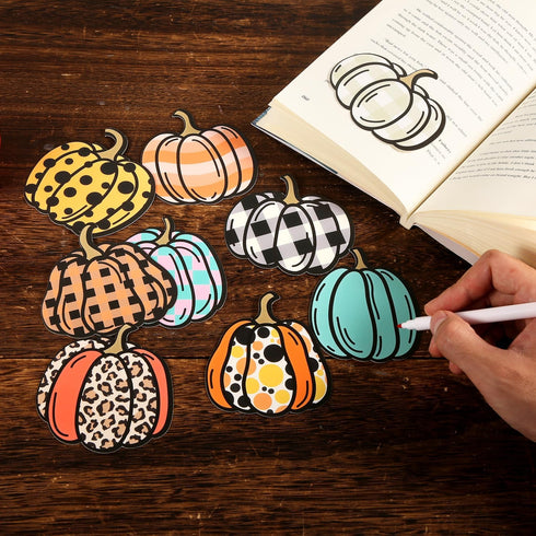 90pcs Classroom Bulletin Board Cutouts, Pumpkin Bulletin Board Decorations with Glue Point Halloween Bulletin Board Pumpkin Paper Cutouts for Clas...