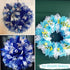TONIFUL 2 Rolls 10 Inch Light Blue Decorative Mesh Ribbbon Rolls, Fabric Mesh with Foil for Mesh Wreath Supplies, Front Door Wreath Tree Decor Chr...