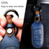 Leather Cover Key Fob Shell Compatible with Ford F150/F250 2015 2016 2017 5 Buttons Keyless Remote Control (B-Blue) …...
