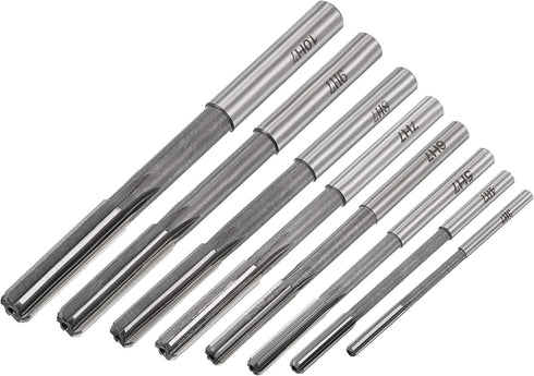 uxcell Chucking Reamer Set Lathe Machine Reamer Straight Flute Milling Cutter High Speed Steel H7 Tolerance (3mm 4mm 5mm 6mm 7mm 8mm 9mm 10mm) 8pc...