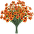 MACTING 6 Bundles Artificial Fall Flowers, UV Resistant Fake Mums, Faux Thanksgiving Flowers for Vase Window Planters Patio Porch Home Indoor Outd...