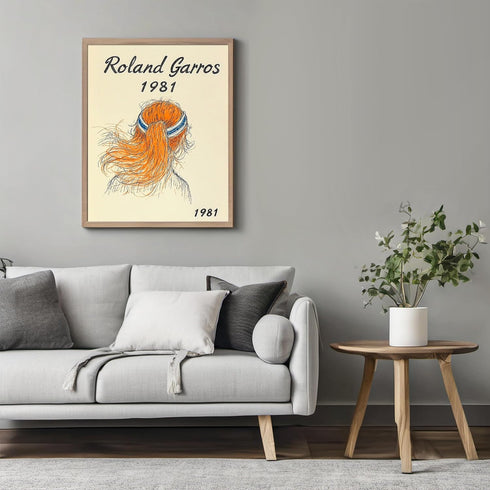 Posterizer 1 pcs-minimalist playful Roland Garros-tennis player art -3-Sports & Hobby Art Gifts for sports fans Living Room Bedroom Decor- unframe...
