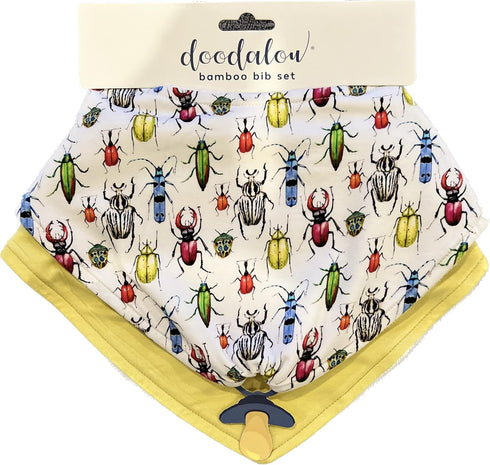 Baby Bib for Drooling and Teething with Pacifier or Teething Toy Attachment - You are Bugging Me...
