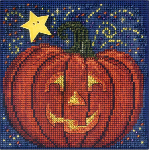 Midnight Pumpkin - Beaded Cross Stitch Kit MH143206 - Buttons & Beads 2013 Autumn...