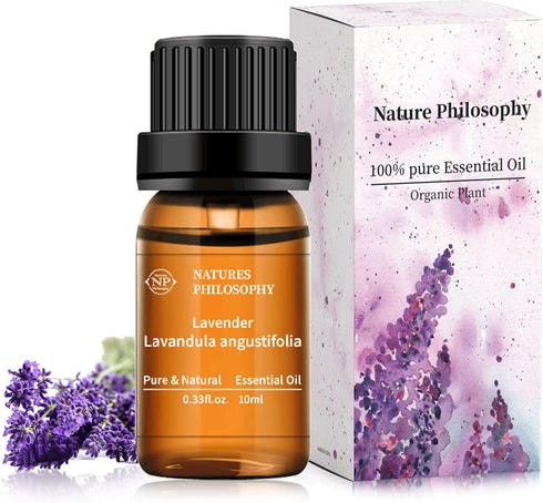 Lavender Essential Oil Single 100% Pure Natural Lavender Oil for Diffuser, Massage, Soap Making 10ML...