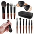 Travel Makeup Brush Set with Case, Mini Makeup Brushes Set for Powder, Foundation, Eyeshadow, Lip, Highlight, Blush & Concealer, 10 Pcs Travel Siz...