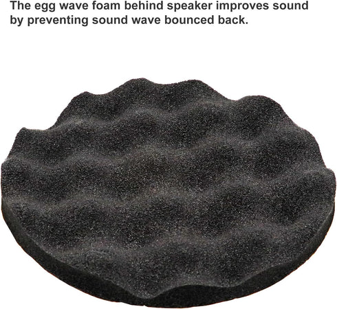 RECOIL SPB65 Foldable Silicone 6.5” Car Speaker Baffle Kits with Egg Crate Foam for Sound Quality Improvement and Speaker Protection One Pair...